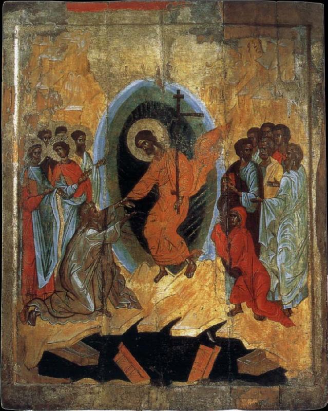 unknow artist The Anastasis (resurrection) Spain oil painting art